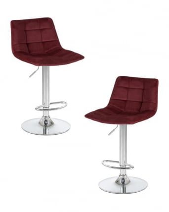 Стул барный ДОБРИН ТАИЛОР (винный велюр (МДЖ9-35)) 2 шт / DOBRIN TAILOR (MJ9-35))_0