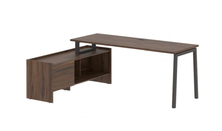 Стол с тумбой ЕДИС ЕЛCТ 19614 Дуб Денвер темный Мокко / EDIS ELCT_0