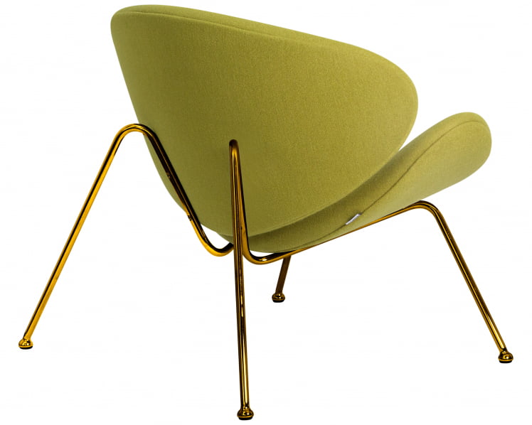 Кресло дизайнерское DOBRIN EMILY (светло-зеленая ткань AF3, золотое основание)_3