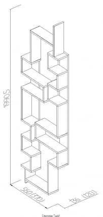 Стеллаж Twist Венге_1