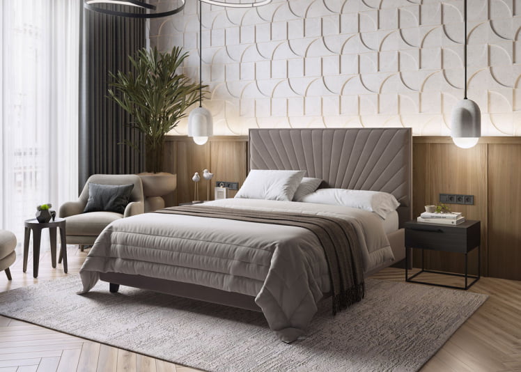 Кровать Леона, 2000*1200 мм, кофе_3