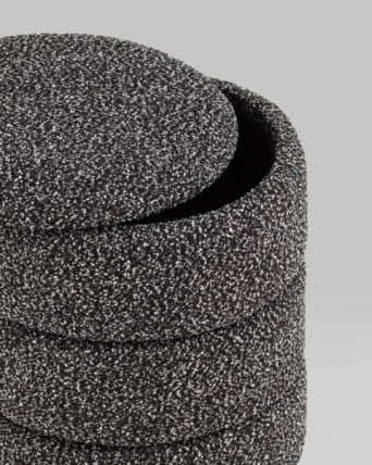 Пуф с ящиком Hive XS букле черный меланж_3