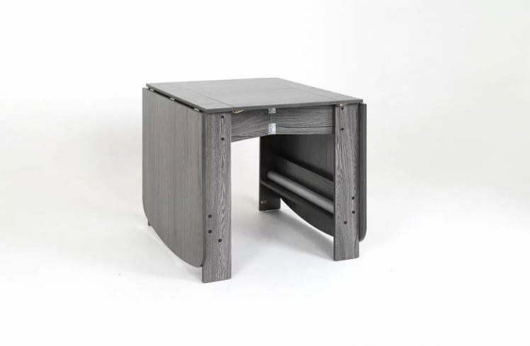 Стол-книжка раздвижной Оригами Ясень черный_8