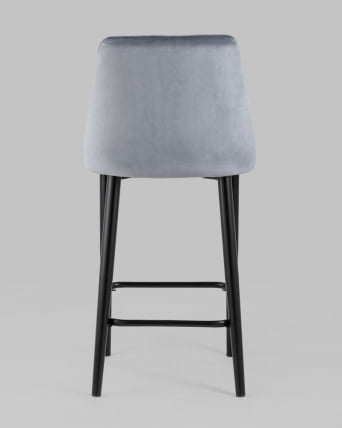 Стул полубарный Диего велюр Серый_4
