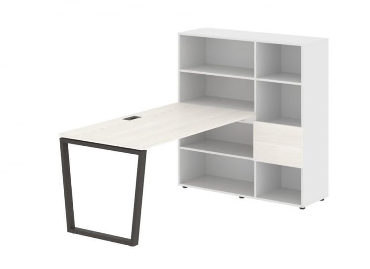 Рабочая станция ЕДИС ЕВРСТ 1215 Ясень Траун Мокко Белый / EDIS EVRST_0