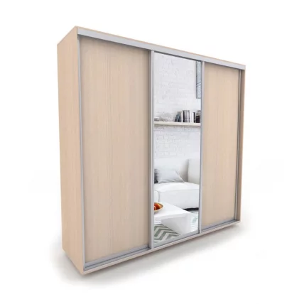 Шкаф-купе 3-х дверный Акцент-Сим ДЗ 1500х600 Дуб молочный_0