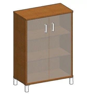 Стеллаж стекло тонированное В420.8 Орех Даллас_0