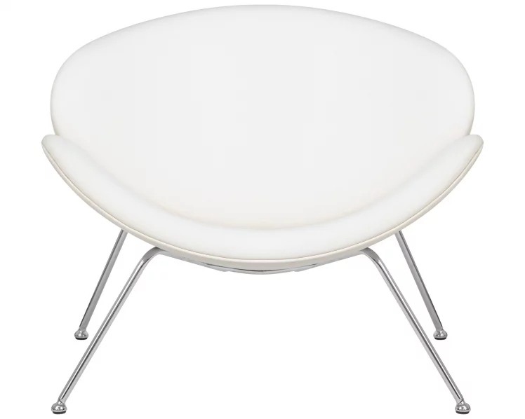 Кресло дизайнерское DOBRIN EMILY Белый винил YP17_5