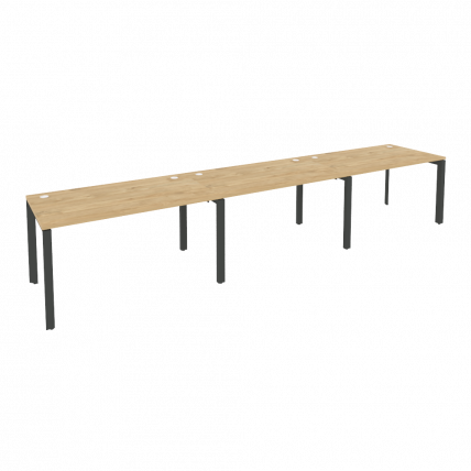 Рабочая станция на П-образном м/к ОНИКС О.МП-РС-3.3.8 Тиквуд Светлый/Антрацит / ONIX O.MP-RS-3.3.8_0