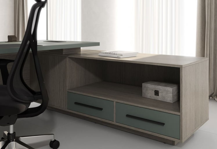 Кабинет руководителя VELION №1 Нефрит Дуб Сильвер_1