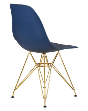 Стул обеденный ДОБРИН ДСР (ножки золотые, цвет тёмно-синий (БЕ-12)) 4 шт / DOBRIN DSR (BE-12))_4
