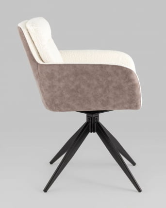 Стул Валдо молочный c бежевой экокожей / Waldo c_5