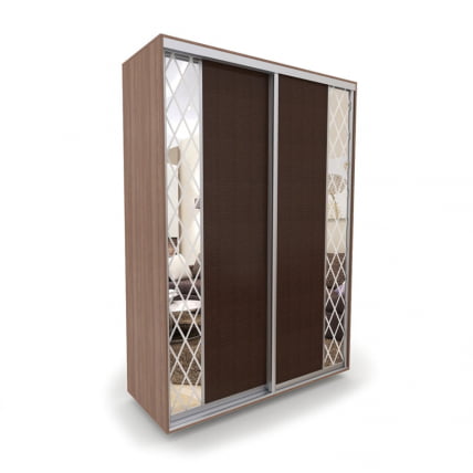 Шкаф-купе 2-х дверный Акцент-Вера КР 1000х600  Ясень шимо тёмный_0