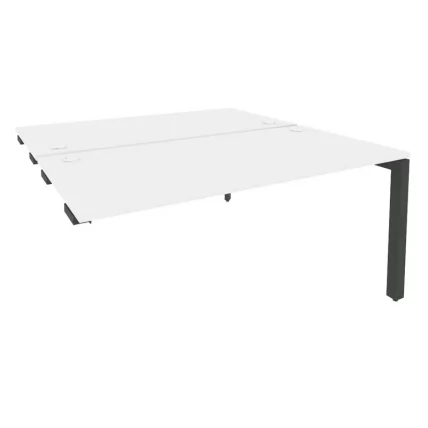 Стол-приставка двойной на П-образном м/к к опорным элем. ONIX O.MP-D.SPR-4.8 Белый Бриллиант/Антрацит_0