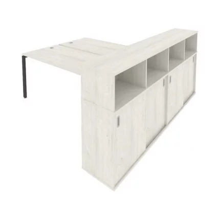 Рабочая станция с опорным шкафом-купе Metal System Б.РС-СШК-4.5 Наварра/Антрацит_0