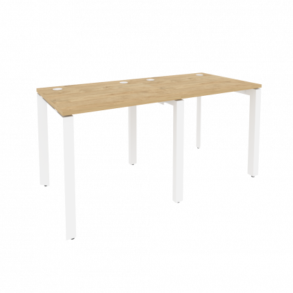 Рабочая станция на П-образном м/к ОНИКС О.МП-РС-2.0.7 Тиквуд Светлый/Белый / ONIX O.MP-RS-2.0.7_0