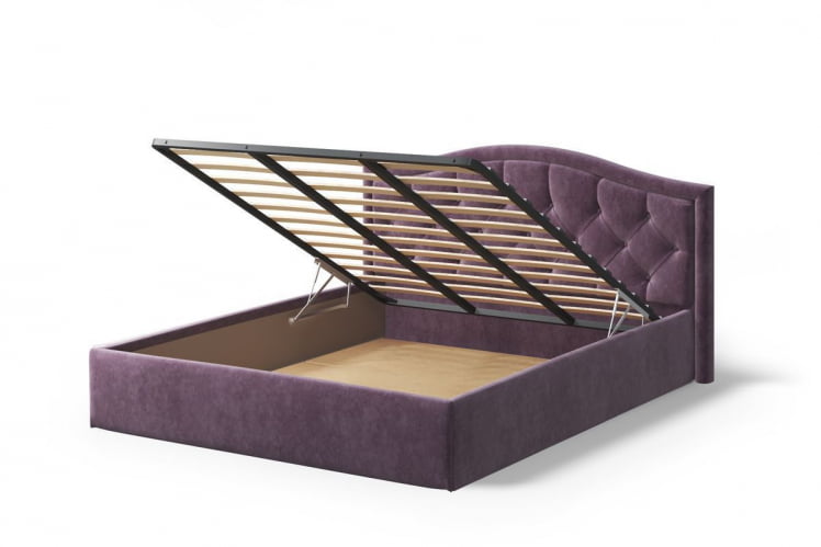 Кровать Стелла, 1400*2000 мм, велюр NEO 17, фиолетовый_1
