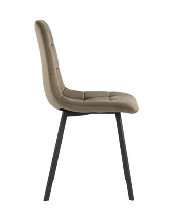 Комплект из четырех стульев Chilly велюр коричневый ножки металл черные_8