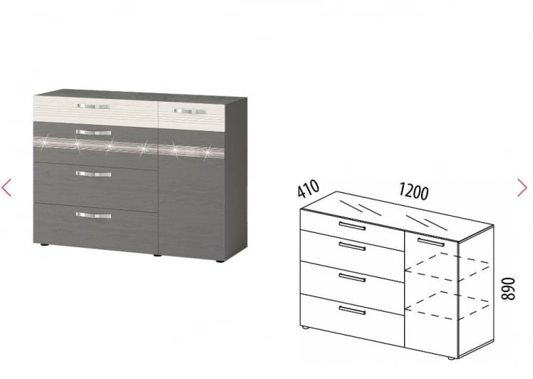 Тумба-комод Графит 604.33_1