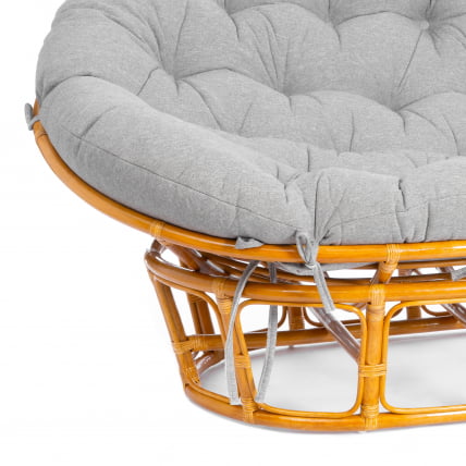 Диван MAMASAN/МАМАСАН 23/02 W /с подушкой/ 169х102х80 см, Pecan (орех), матрац 182х119 см, ткань серо-бежевая 3М 16/2_4