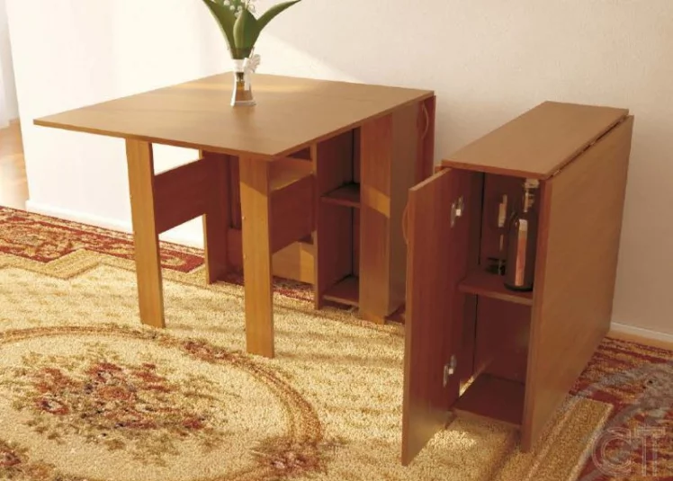 Стол-книжка №2 с баром (Бук)_0