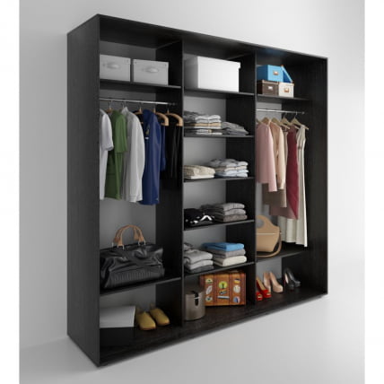 Шкаф-купе 3-х дверный Акцент-Дуэт КВ 1500х600 Венге_1