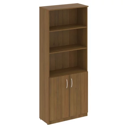 Шкаф высокий широкий (2 низкие двери ЛДСП) NOVA S В.СТ-1.1 Орех Гварнери_0