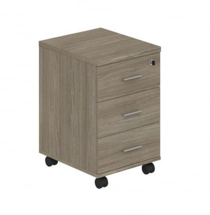 Тумба опорная (мобильная) с 3 ящиками Винг ВН.201.ОД Дуб темный / Wing WN.201.OD_0