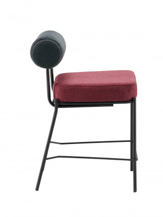Стул полубарный Ponpoun ПБ темно-серый бордо_3