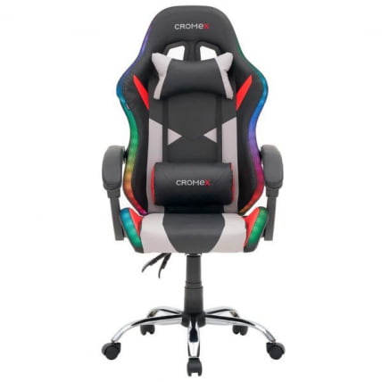 Кресло компьютерное CРОМЕКС (КРОМЕКС) Куантум ГМ-155 РГБ экокожа черное/красное/серое / CROMEX Quantum GM-155 RGB_2