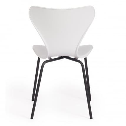 Стул Jacobsen (mod DC 102) пластик/металл, 50 х 46 х 82 см , белый 018/черный_3