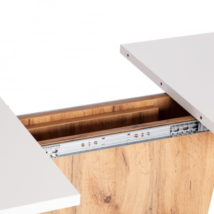 Стол обеденный GENT ЛДСП, 110-145x68,6x75,5 см, Дуб вотан/Белый_8