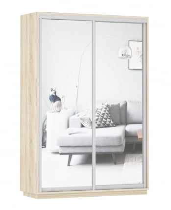 Шкаф-купе двухдверный Экспресс Дуо Экспенс 1400х2200h Дуб сонома_0