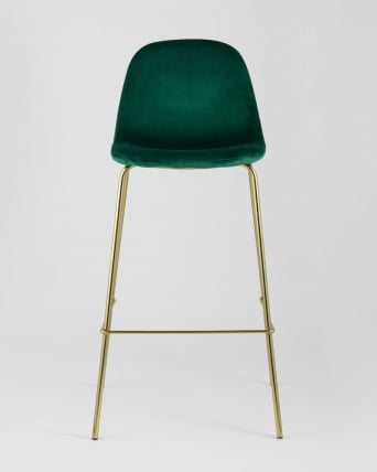 Стул барный Валенсия Зеленый с золотыми ножками_1