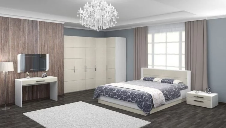 Кровать Вива 160х200 с подъемным механизмом Белая Белый глянец_2