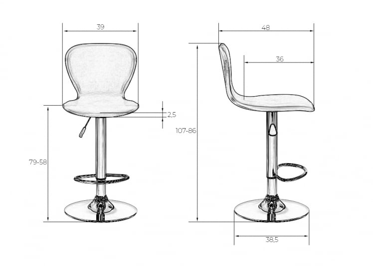 Стул барный DOBRIN ELISA Белый_6