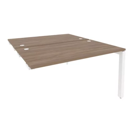 Стол-приставка двойной на П-образном м/к к опорным элем. ONIX O.MP-D.SPR-3.8 Дуб Аризона/Белый_0