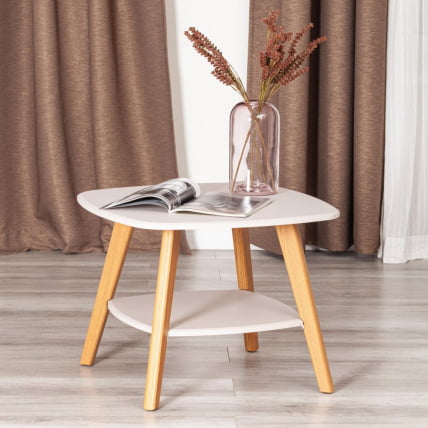 Журнальный стол РИО мдф, 65х65х50 см, крем/дуб светлый / RIO_4