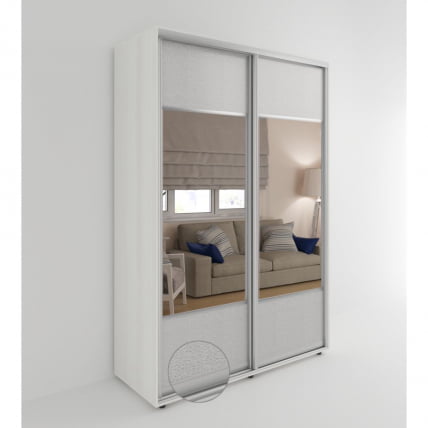 Шкаф-купе 2-х дверный Акцент-Дуэт КЛ 1400х600 Выбеленное дерево_0