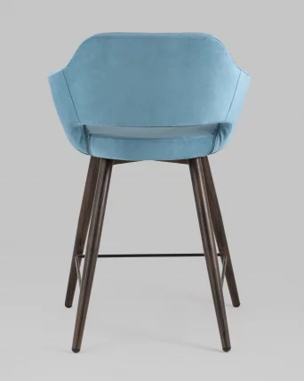 Стул полубарный Саймон ПЛ велюр Пыльно-голубой_4