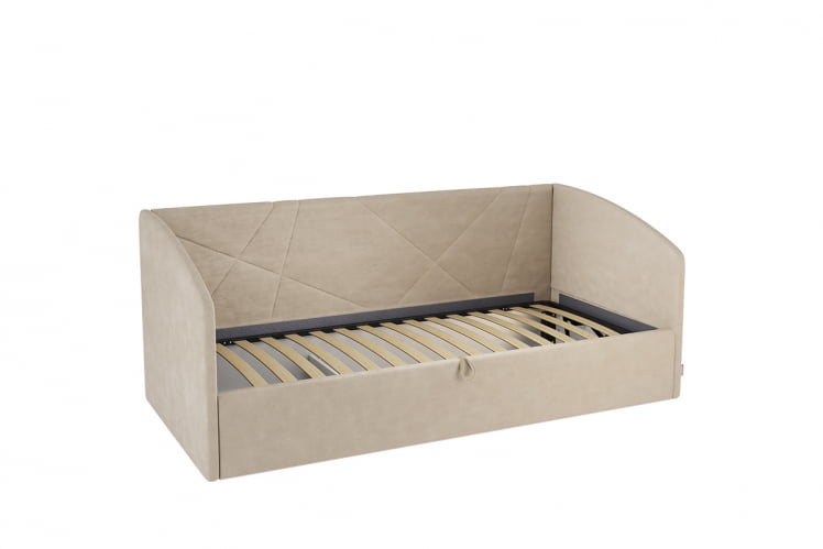 Кровать 0.9 Бест (Софа) КМ.S-15 капучино (велюр)_1