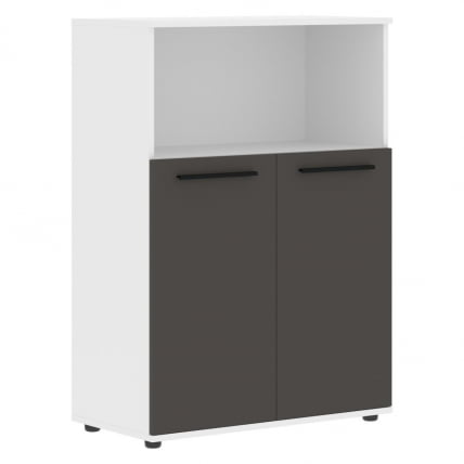 Шкаф с глухими малыми дверьми ЕДИС ЕМCС 85.3 Мокко Черный Белый / EDIS EMCS_0