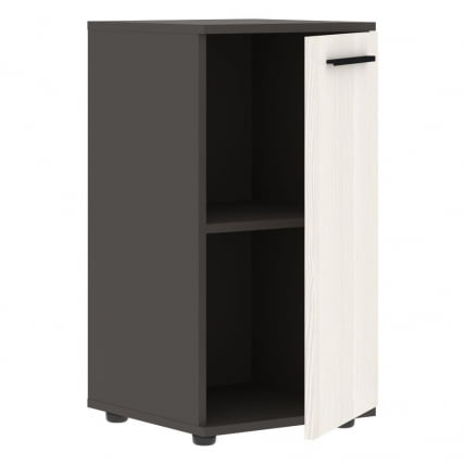 Шкаф колонка с глухой малой дверью ЕДИС ЕЛCС 42.1 Ясень Траун Черный Мокко / EDIS ELCS_1