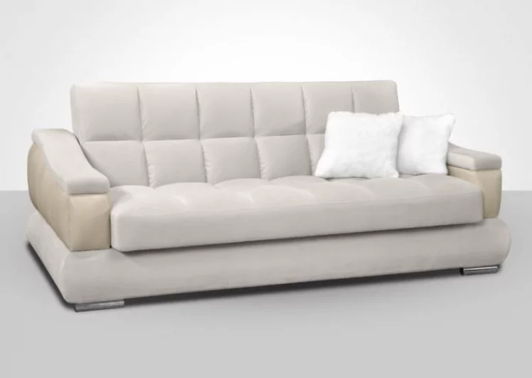 Диван-кровать Голливуд пружинный блок Боннель (форест беудж/арена бежевая)_0