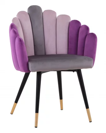 Кресло Камелия велюр Серый_1