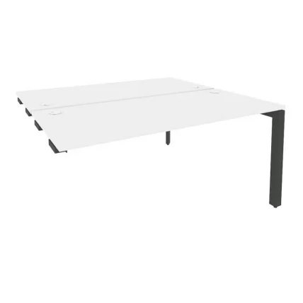 Стол-приставка двойной на П-образном м/к к опорным элем. ОНИКС О.МП-Д.СПР-4.7 Белый Бриллиант/Антрацит / ONIX O.MP-D.SPR-4.7_0