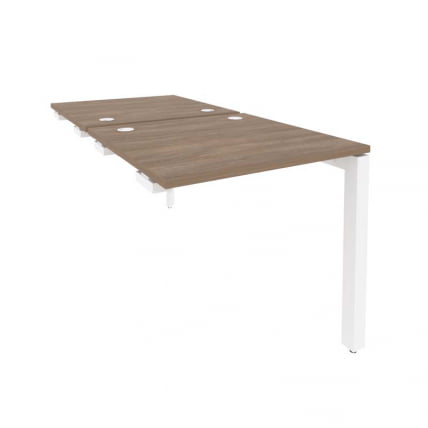 Стол-приставка двойной на П-образном м/к к опорным элем. ОНИКС О.МП-Д.СПР-0.8 Дуб Аризона/Белый / ONIX O.MP-D.SPR-0.8_0