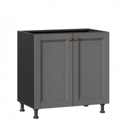 Тумба кухонная 800 Амели-3 ЛД 299.060.000.010 Черный Оникс серый_0