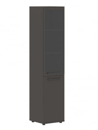 Шкаф-колонка комбинированная с дверью в металлической раме левый ЕДИС ЕХCС 42.7 Л Мокко Мокко Мокко / EDIS EHCS L_0