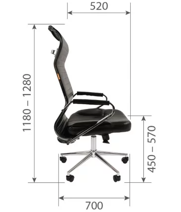 Кресло для руководителя CХАИРМАН 700 Эко Черный / CHAIRMAN_4